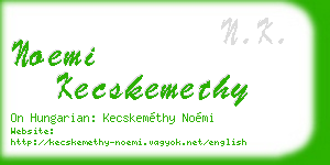 noemi kecskemethy business card